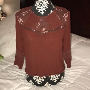 Maroon/Wine colored long sleeve top